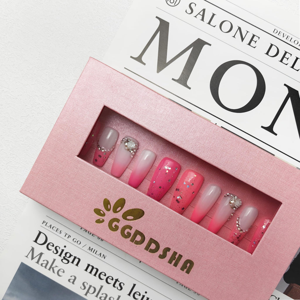 Nails Handmade Pmma Acrylic Nails Press On Nails Short Reusable Fake False Nails Kit